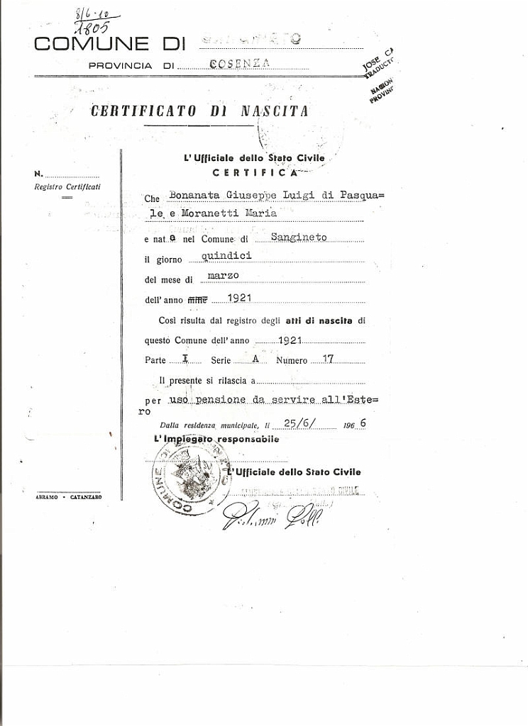 Doc Nacimiento Luis Bonanata 1